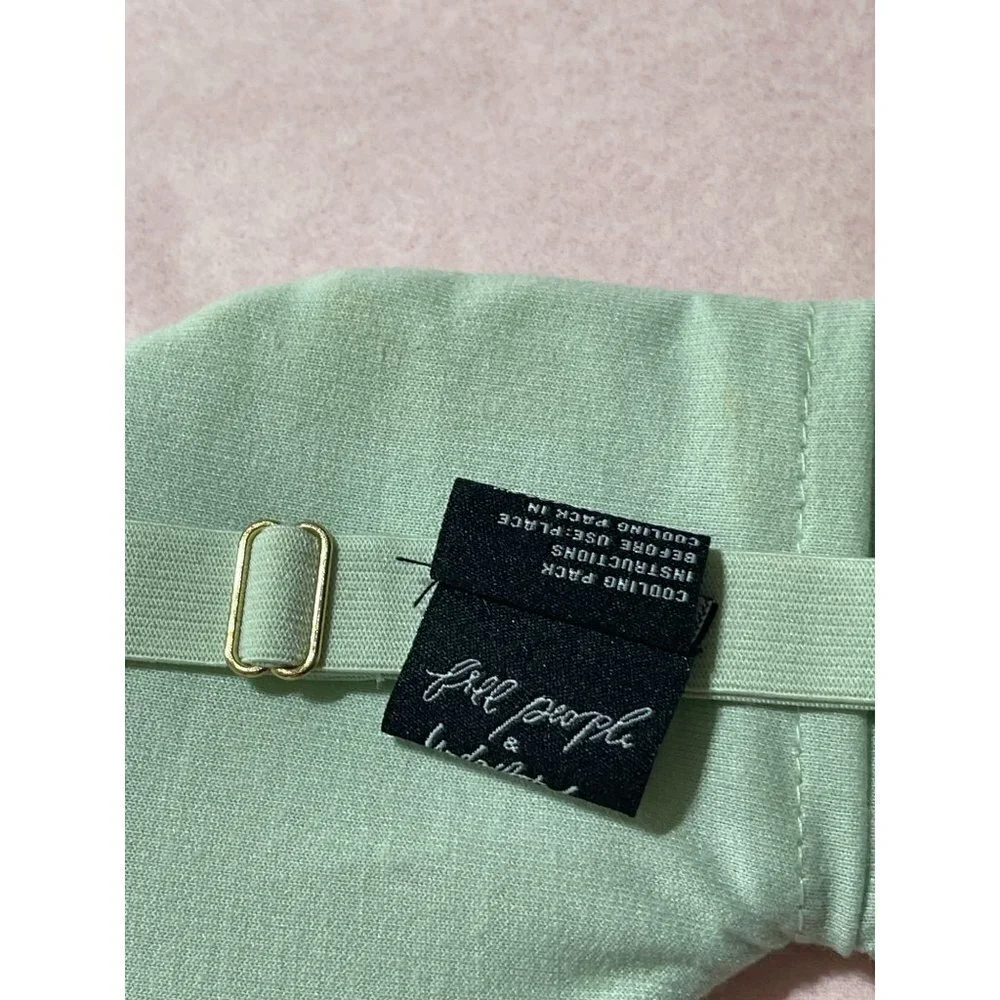 Free People Understated Cooling Leather Face Mask Adjustable Stars Green - Picture 4 of 6